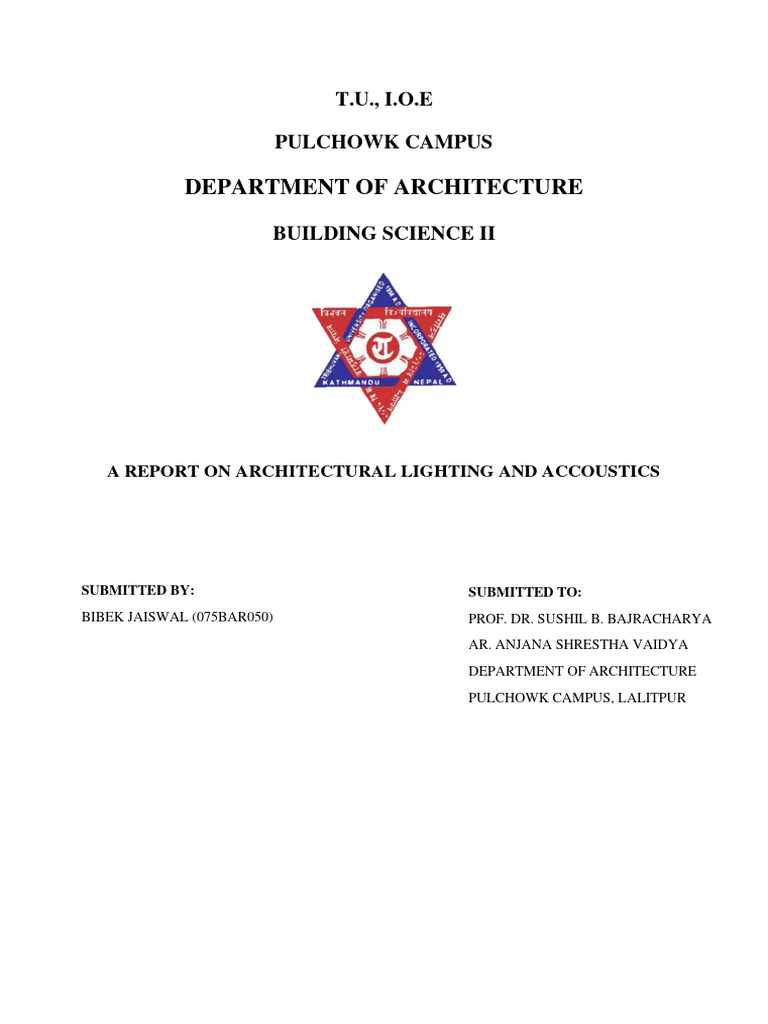 Architectural Lighting and Acoustics Report | PDF | Lighting | Window