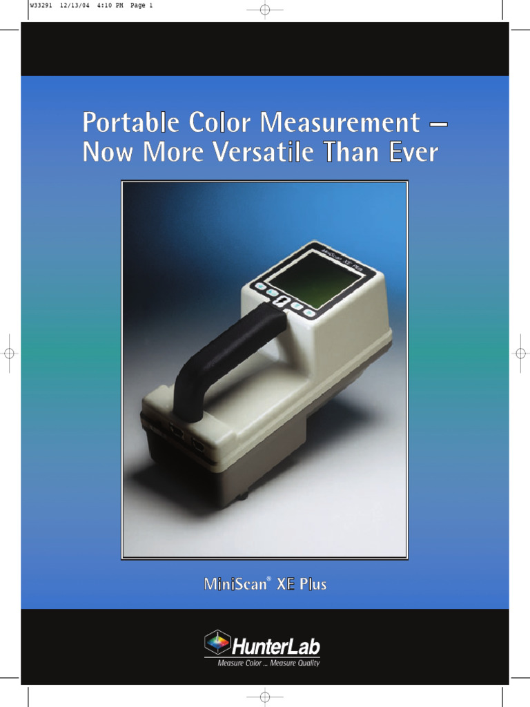 MiniScan XE Plus Color Measurement Tool | PDF | Engineering Tolerance ...