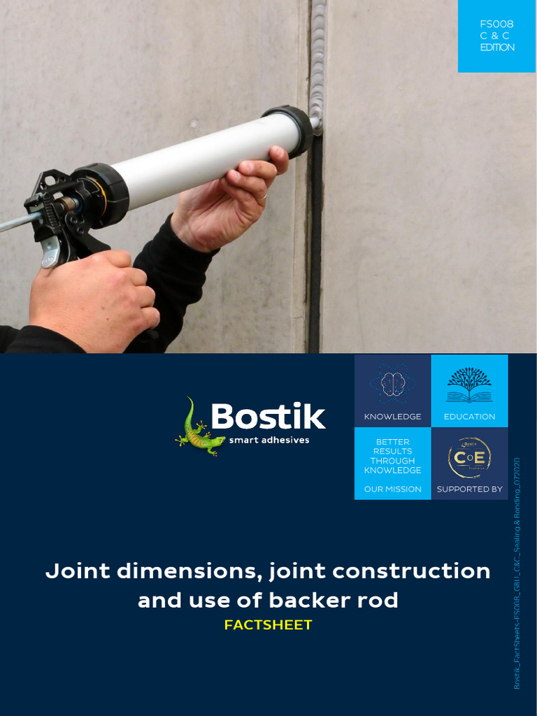 Joint Dimensions and Backer Rod Use | PDF | Thermal Expansion | Applied ...