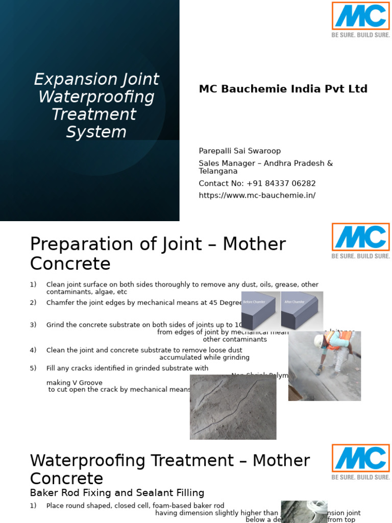 Expansion Joint Waterproofing Guide | PDF | Concrete | Adhesive