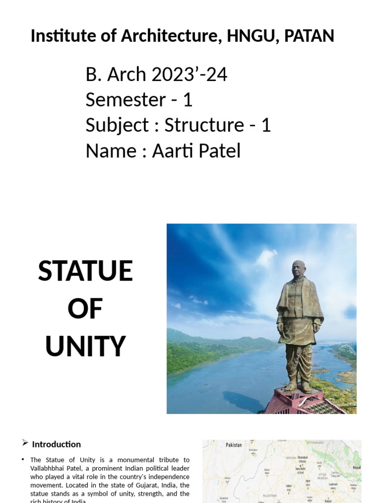 Statue of Unity: Design and Construction Insights | PDF | Concrete ...