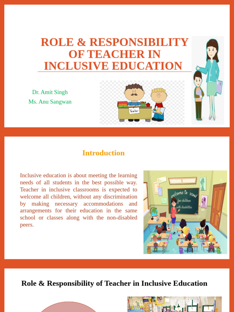 Teacher's Role in Inclusive Education | PDF | Inclusion (Education ...