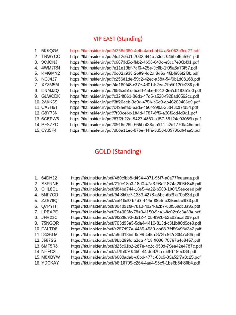 VIP and Gold Ticket Links for Events | PDF | Chess | Chess Theory