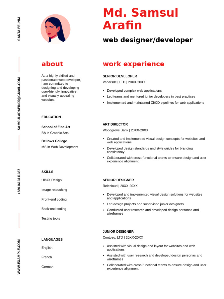 Creative Web Design Resume | PDF | Web Development | Systems Engineering
