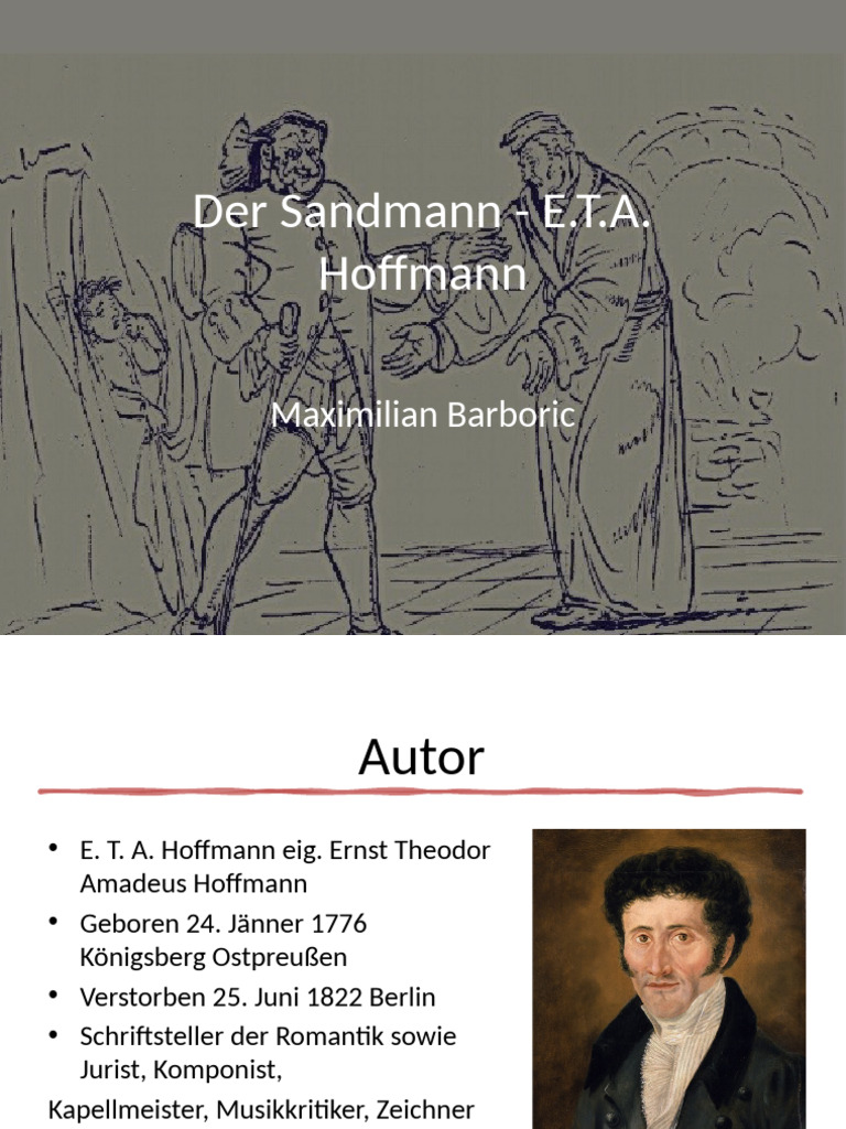 Der Sandmann Praesentation | PDF