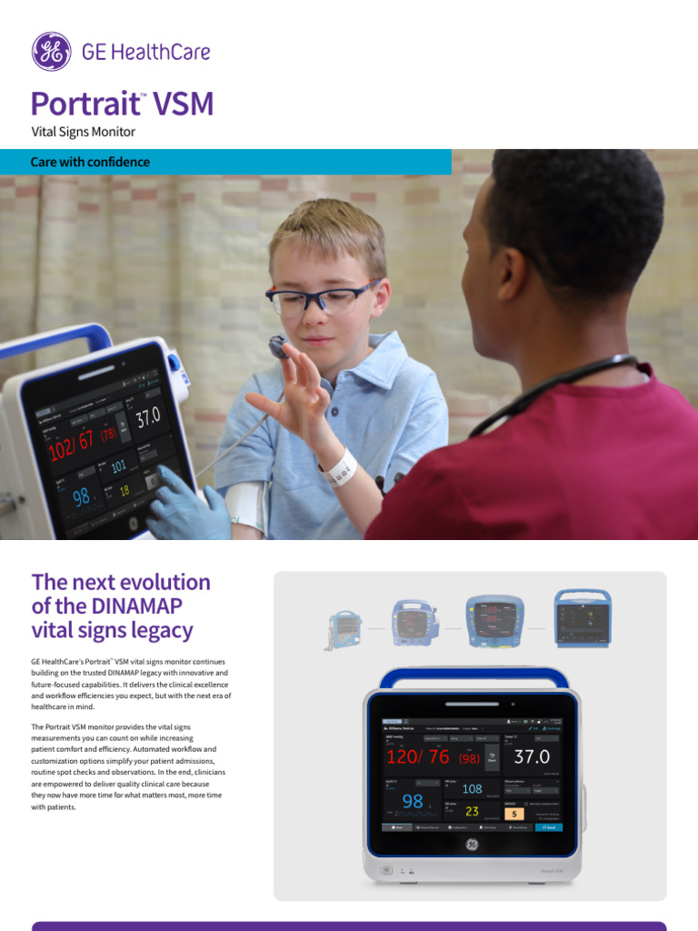 GE Portrait VSM: Next-Gen Vital Monitoring | PDF | Medical Diagnosis ...