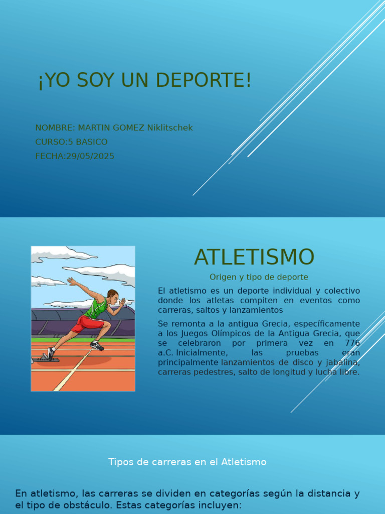 Introducción al Atletismo y Relevos | PDF | Deporte del atletismo ...