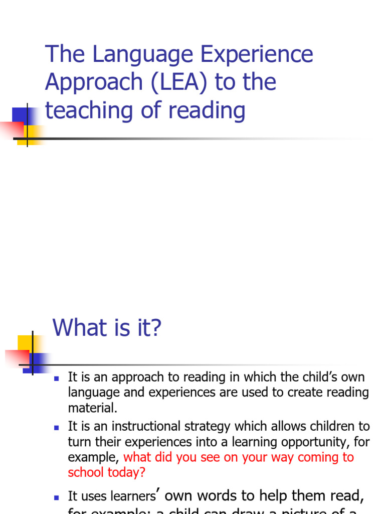 Language Experience Approach Overview | PDF | Reading Comprehension ...