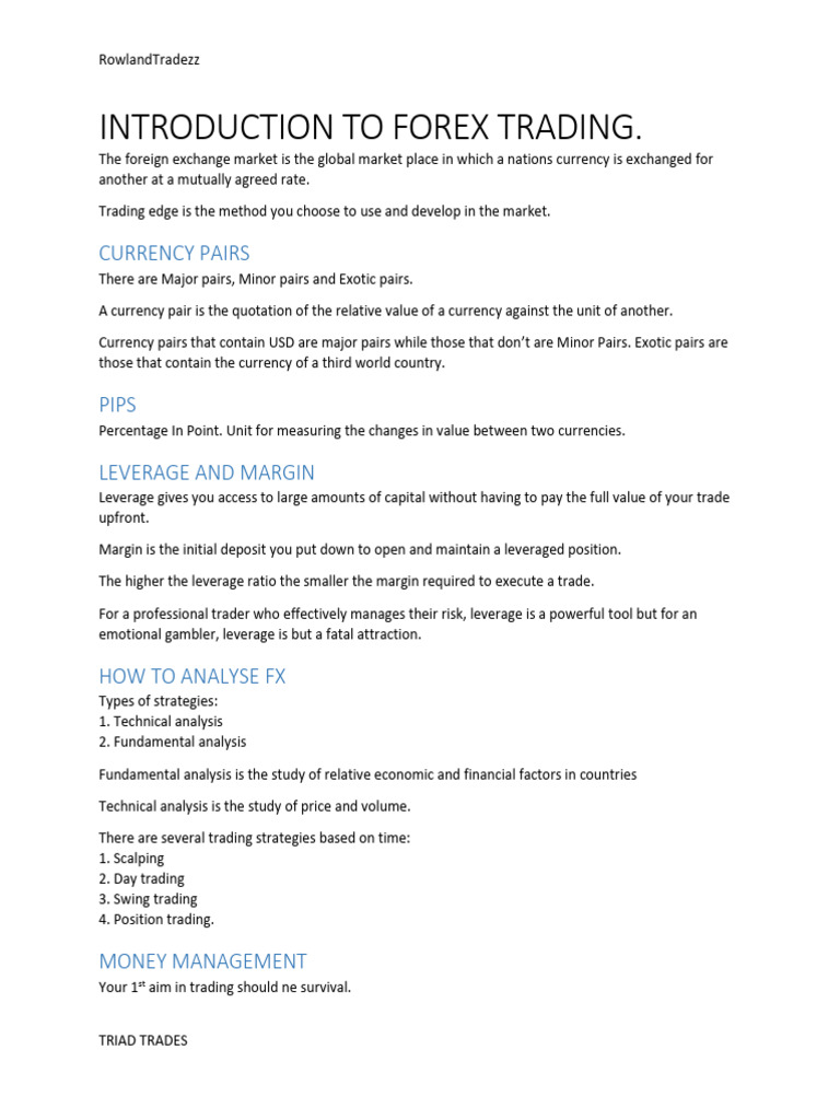 Forex Trading Basics Explained | PDF | Foreign Exchange Market ...