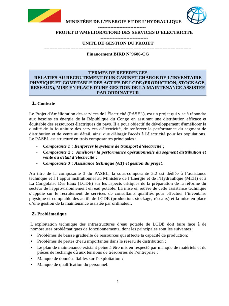 Recrutement pour l'inventaire LCDE | PDF | Consultant | Réseau électrique