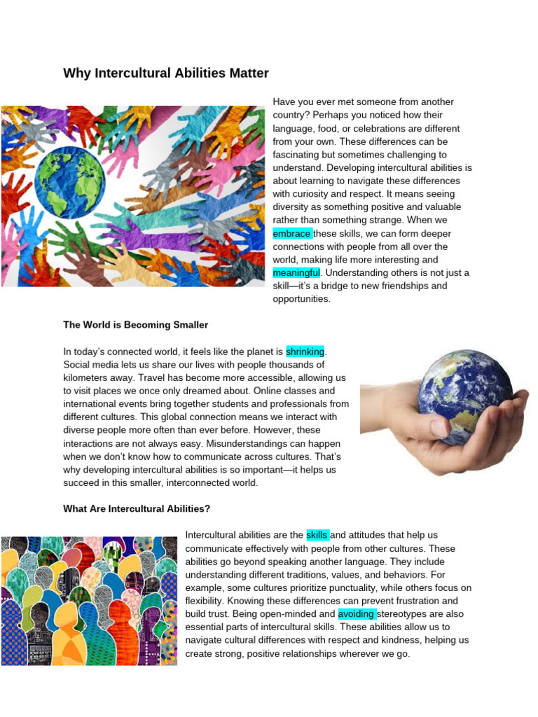 The Role of Empathy in Intercultural Skills | PDF | Empathy | Cross ...