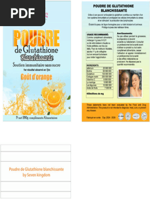 Poudre de Glutathion claircissante | PDF