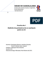 Practica 1 - Medición de Parámetros de Un Cuadripolo Pasivo en AC