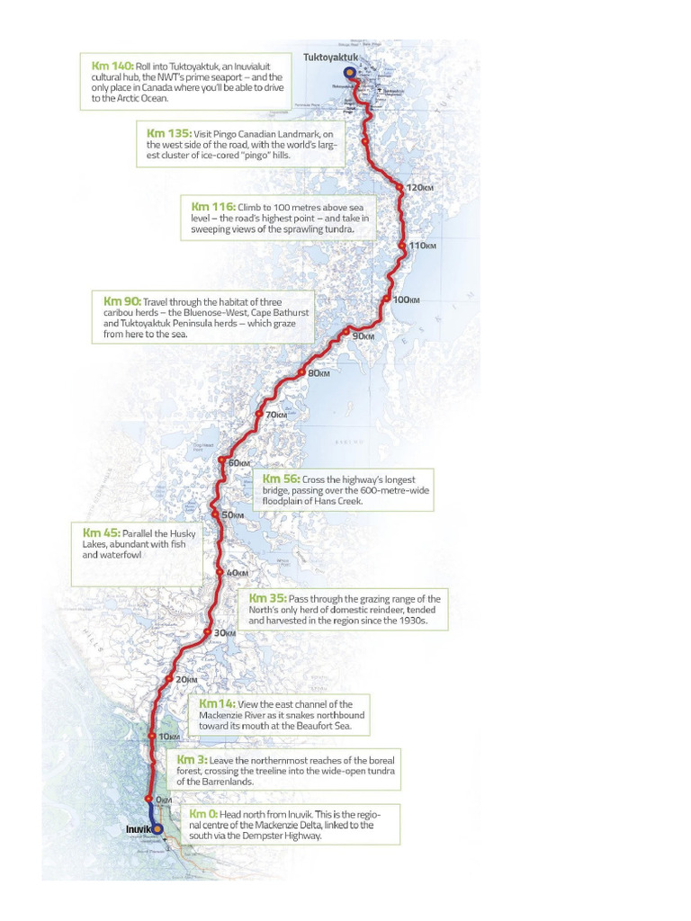 Dempster Highway Map Inivuk To Taktayuktuk | PDF