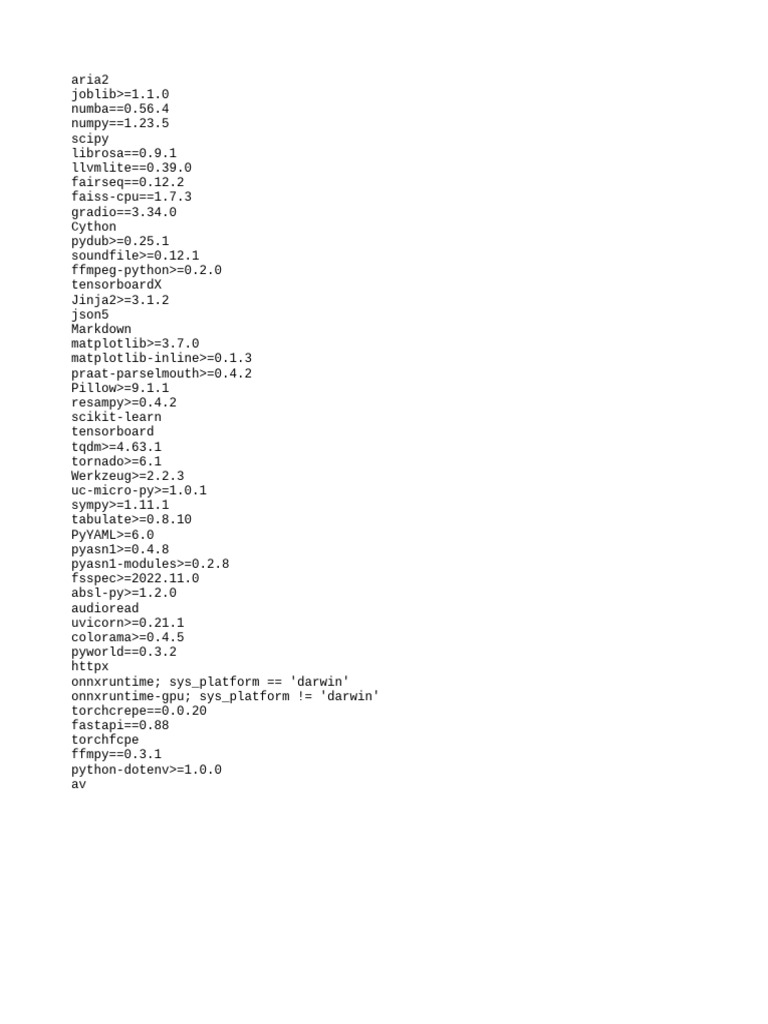 Python Package Dependencies List | PDF