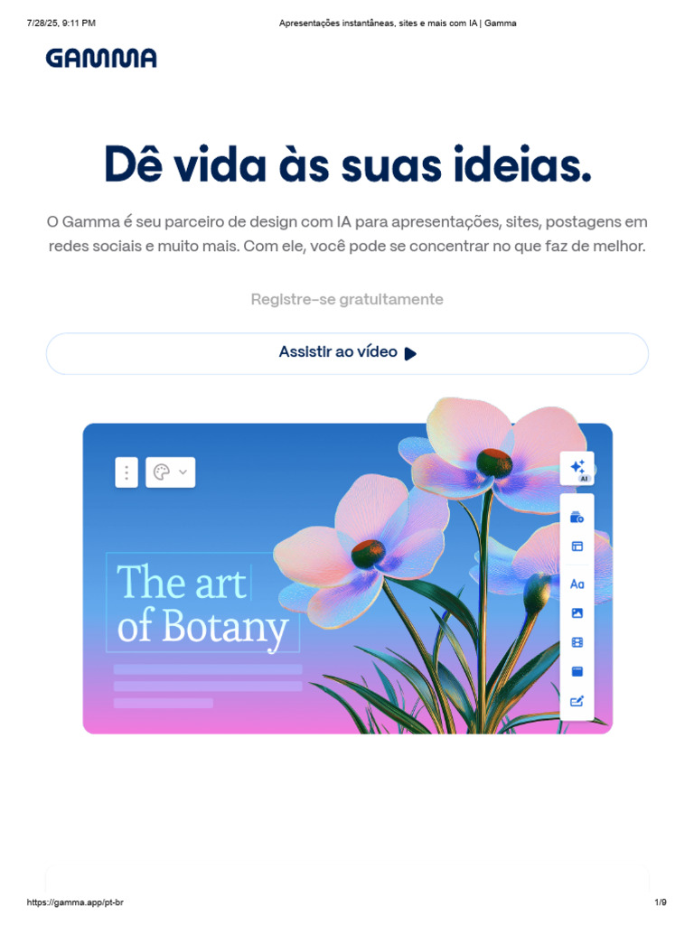 Gamma: Design Inteligente com IA | PDF