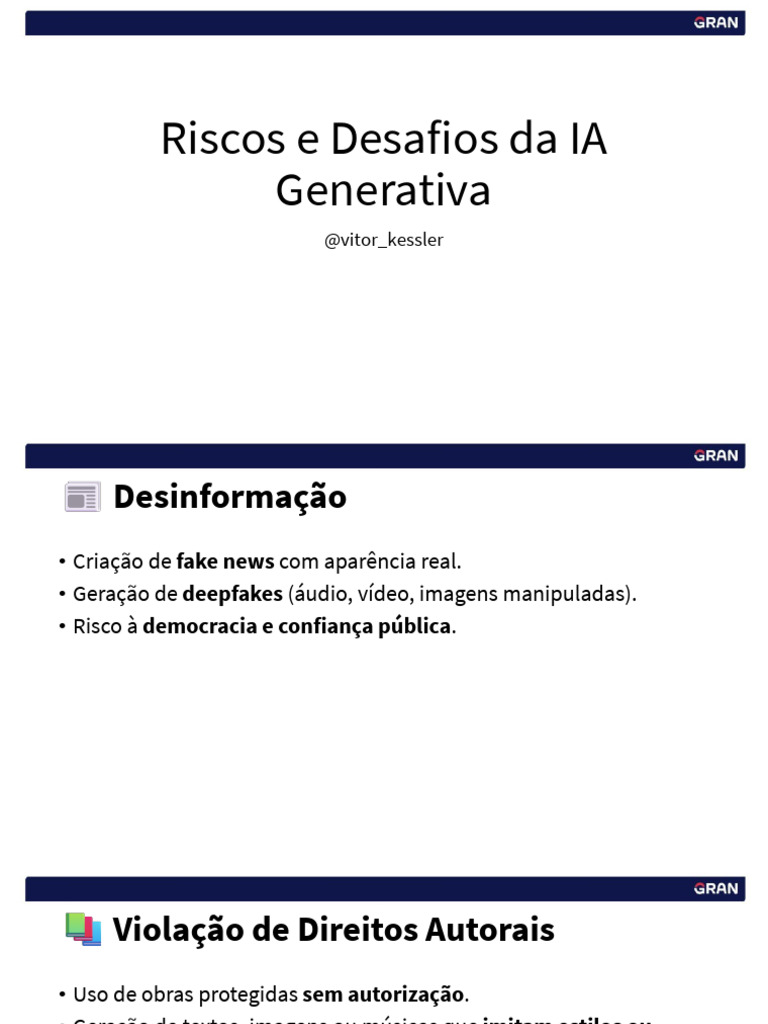Riscos da IA: Desinformação e Vieses | PDF | Inteligência artificial ...