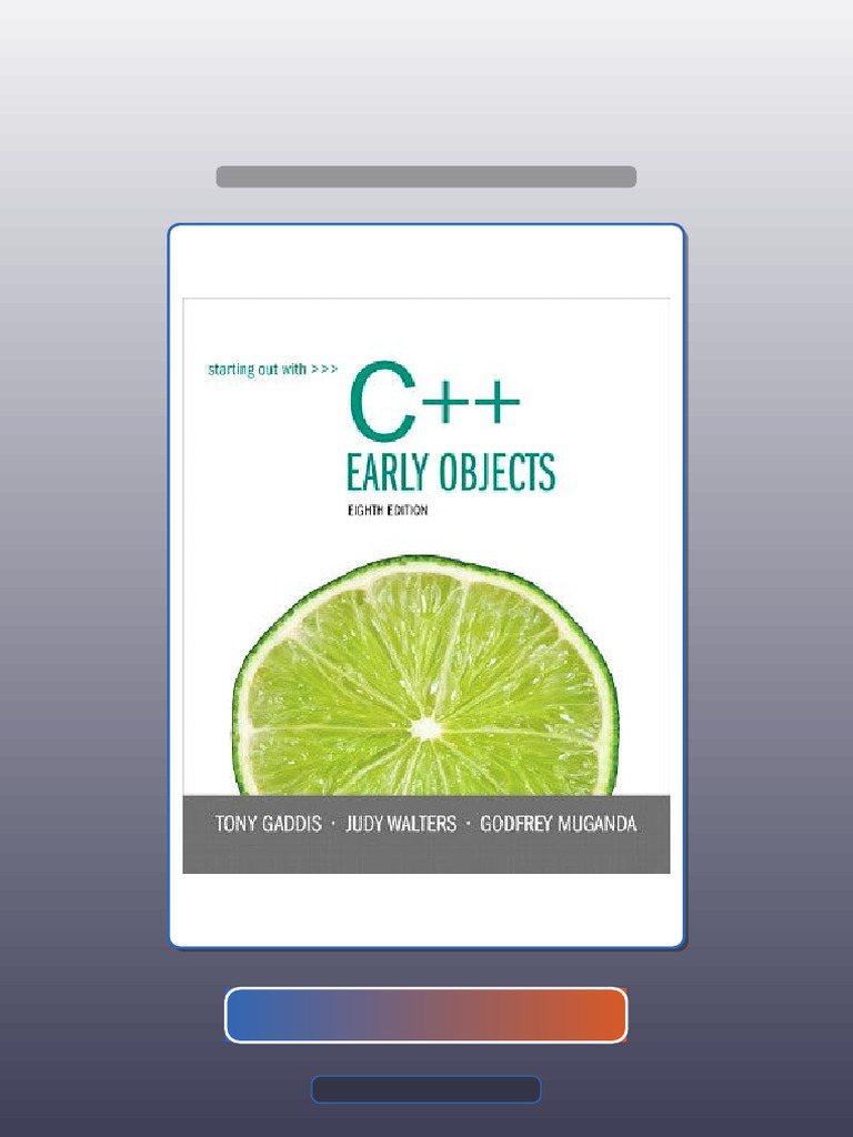 Starting Out With C Early Objects 8th Edition Tony Gaddis Ebook and ...