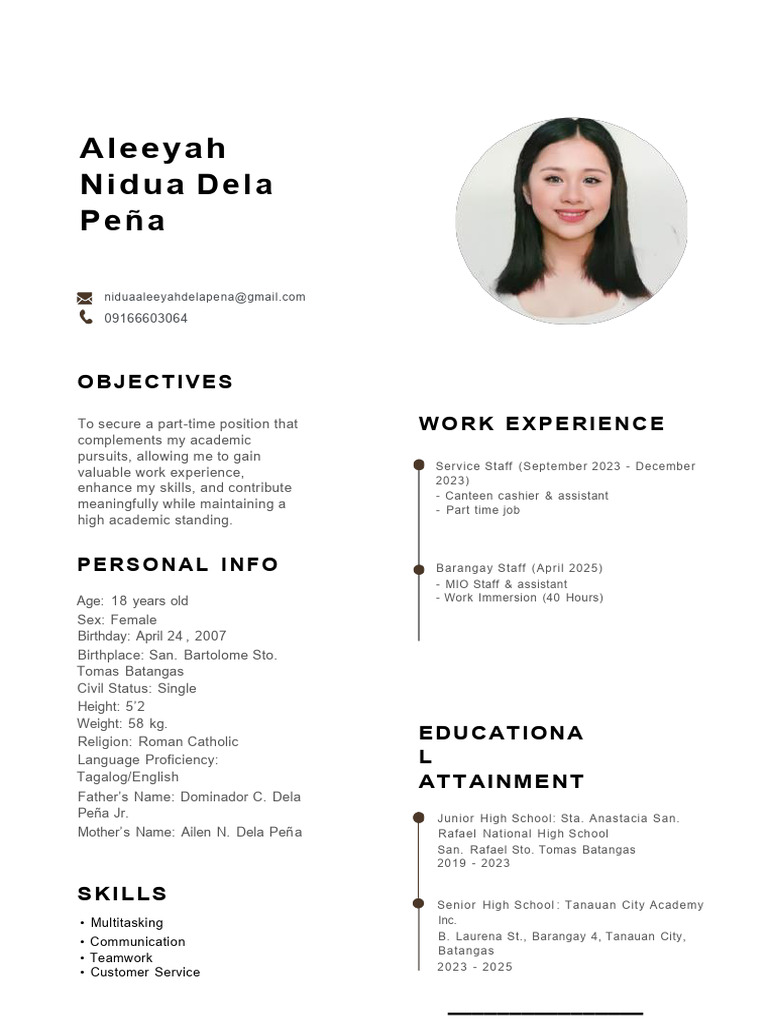 Part-Time Job Application for Student | PDF