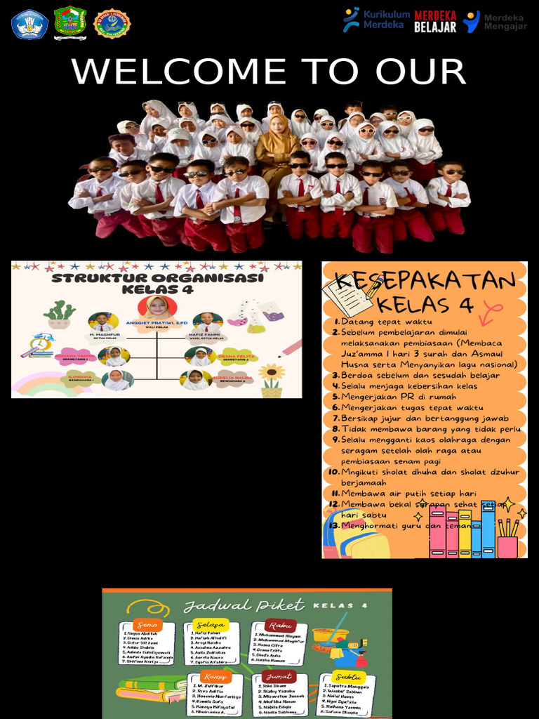 Banner Welcome To Class 4 | PDF