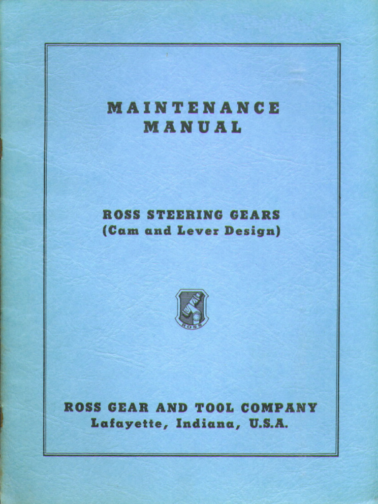 Ross Steering Gears PDF 13 0 Meg | PDF