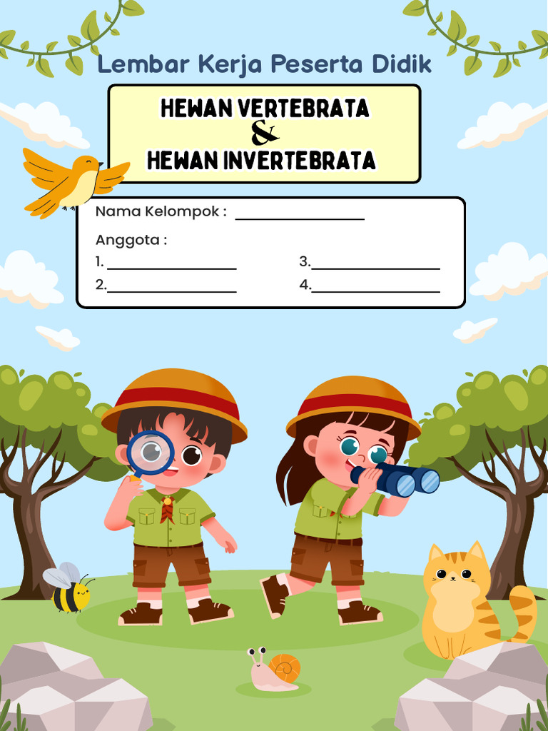 LKPD Hewan Vertebrata dan Invertebrata | PDF