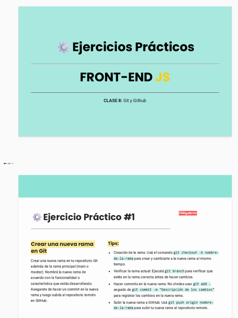 Ejercicios Git y GitHub para Front-End | PDF | Software libre | Control ...