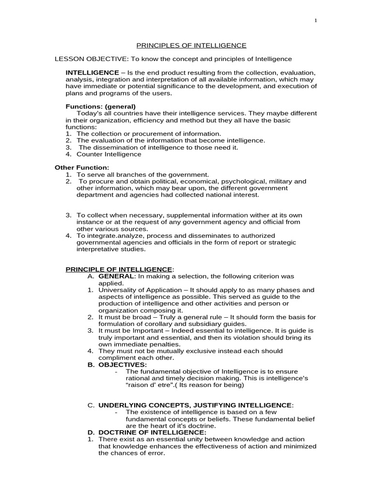 Principles of Police Intelligence | PDF | Cipher | Trade Secret