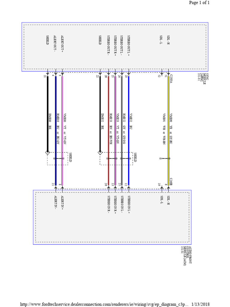 Audio Control Module Wiring Diagram | PDF