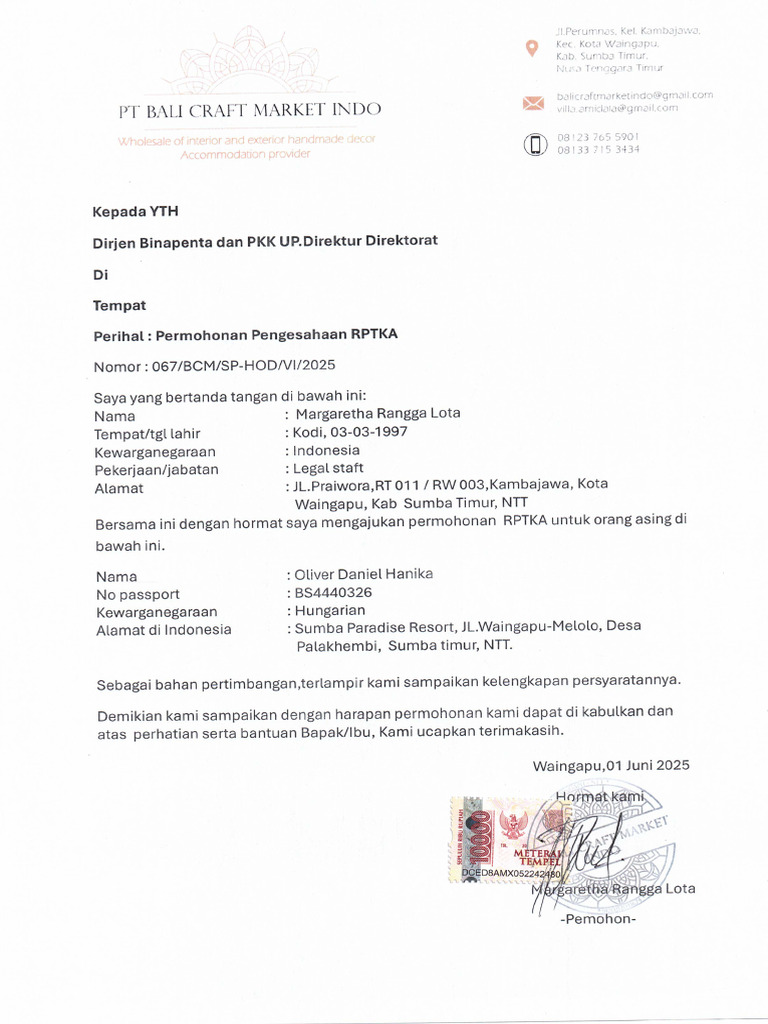 Permohonan Rptka | PDF