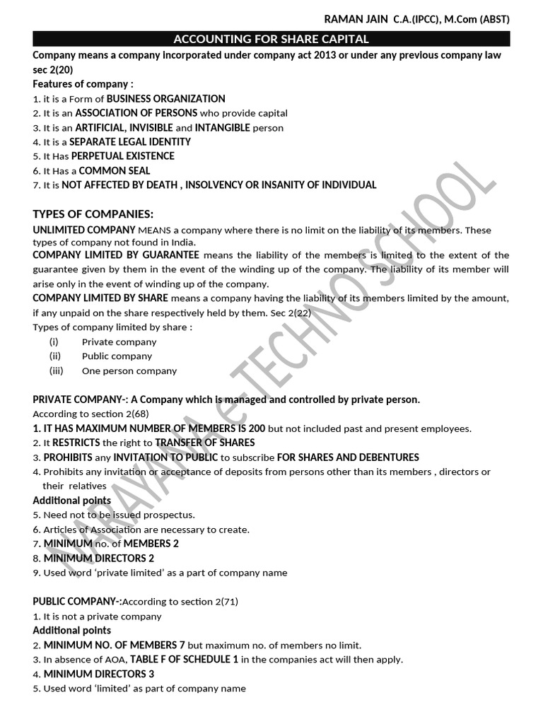 Notes Issue of Share | PDF | Preferred Stock | Stocks