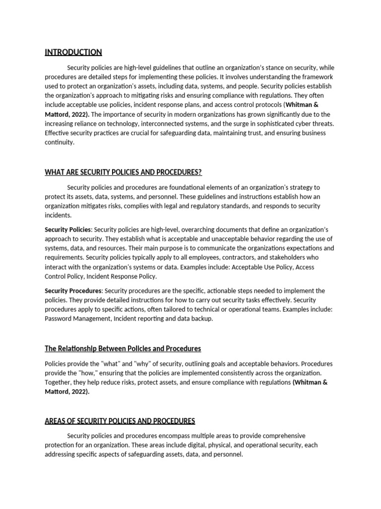 Sec Policies and Procedures | PDF | Security | Computer Security