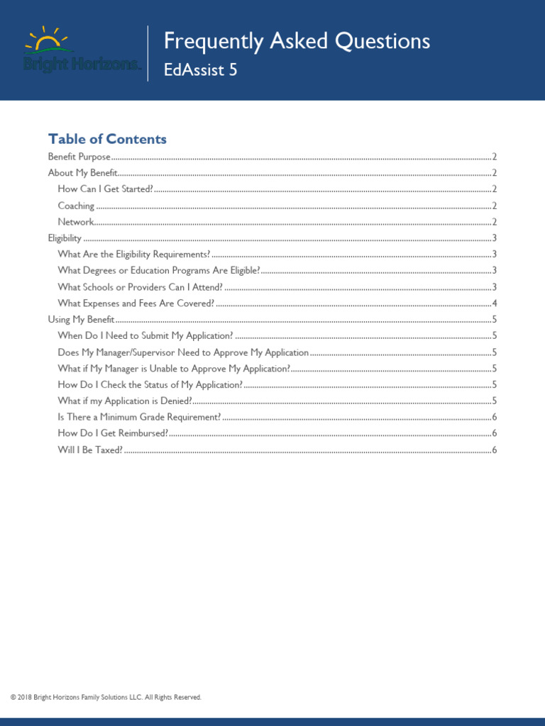 Bright Horizons EdAssist Overview | PDF | Academic Degree | Taxes