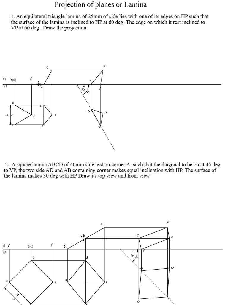 Projections of Various Lamina Shapes | PDF | Euclid | Geometry