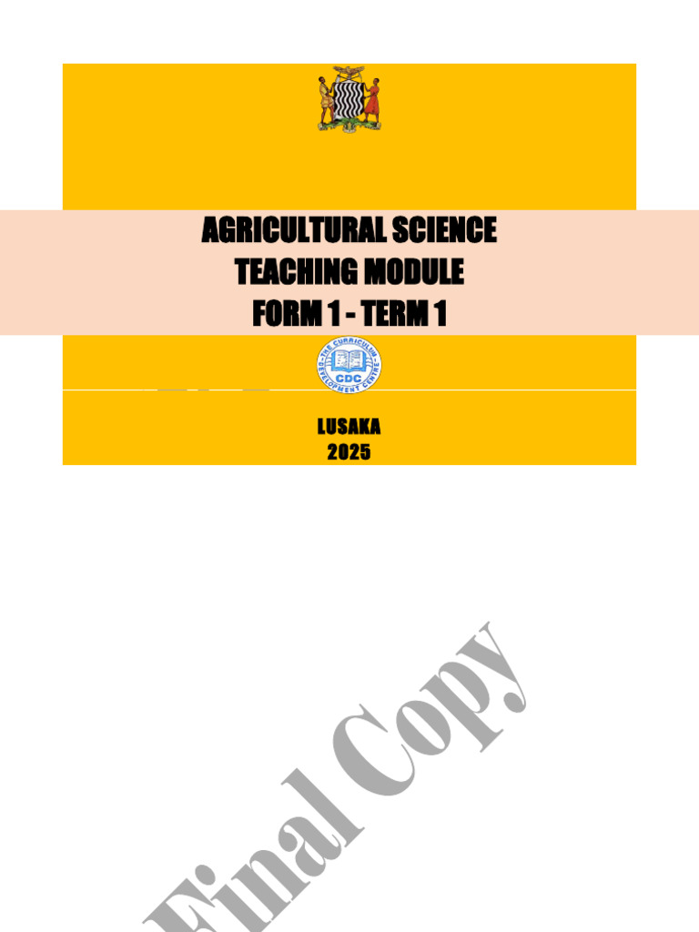 Agricultural Science Teaching Module Form 1 | PDF | Soil | Rock (Geology)