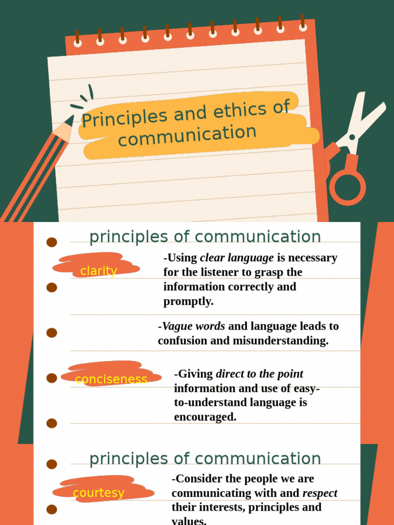 Communication Principles and Ethics | PDF | Communication | Human ...