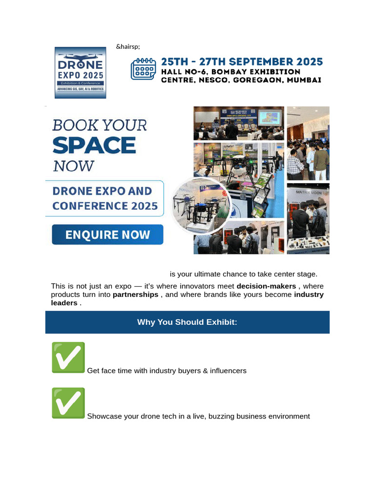 Drone Expo 2025 in Mumbai | PDF