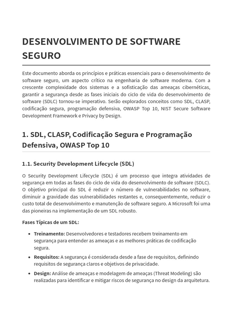 08-Desenvolvimento Software Seguro | PDF | Segurança de computadores ...