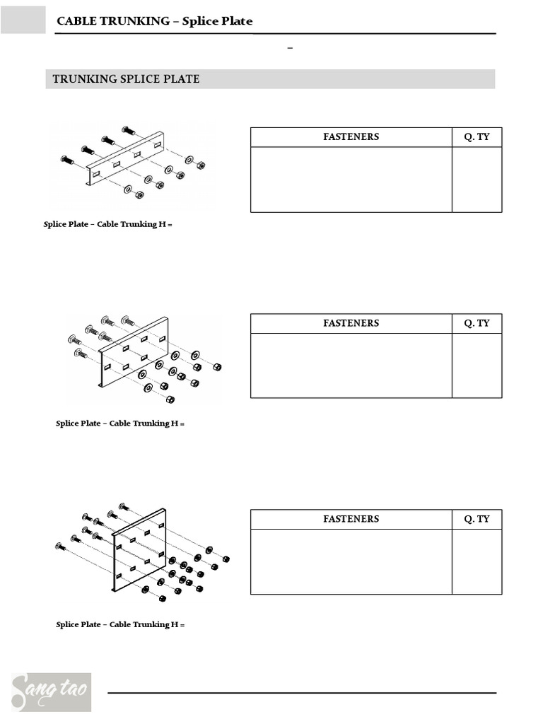 Cable-Trunking Splice-Plate Page46 To Page48 Onshore Vi | PDF | Nut ...
