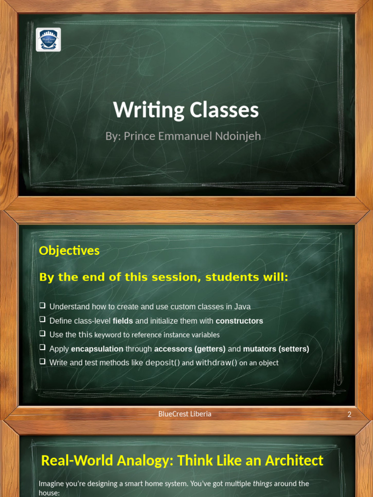 Custom Java Classes for OOP Basics | PDF | Class (Computer Programming ...