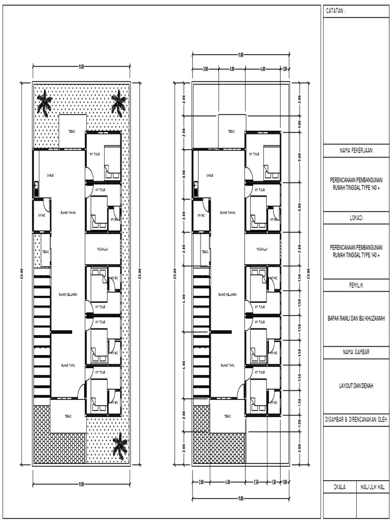 Denah Rumah Tinggal Type 140+ | PDF