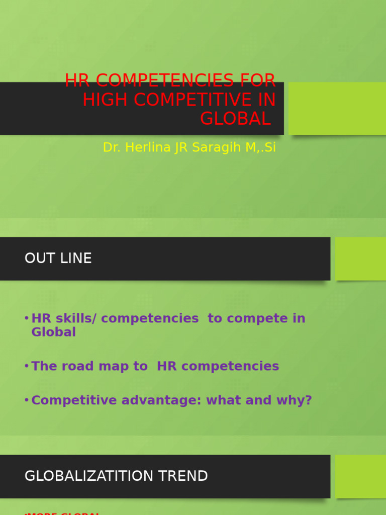 HR Competencies for Global Competition | PDF | Competitive Advantage ...
