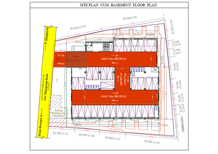 Site Plan and Basement Floor Layout | PDF | Building Engineering ...