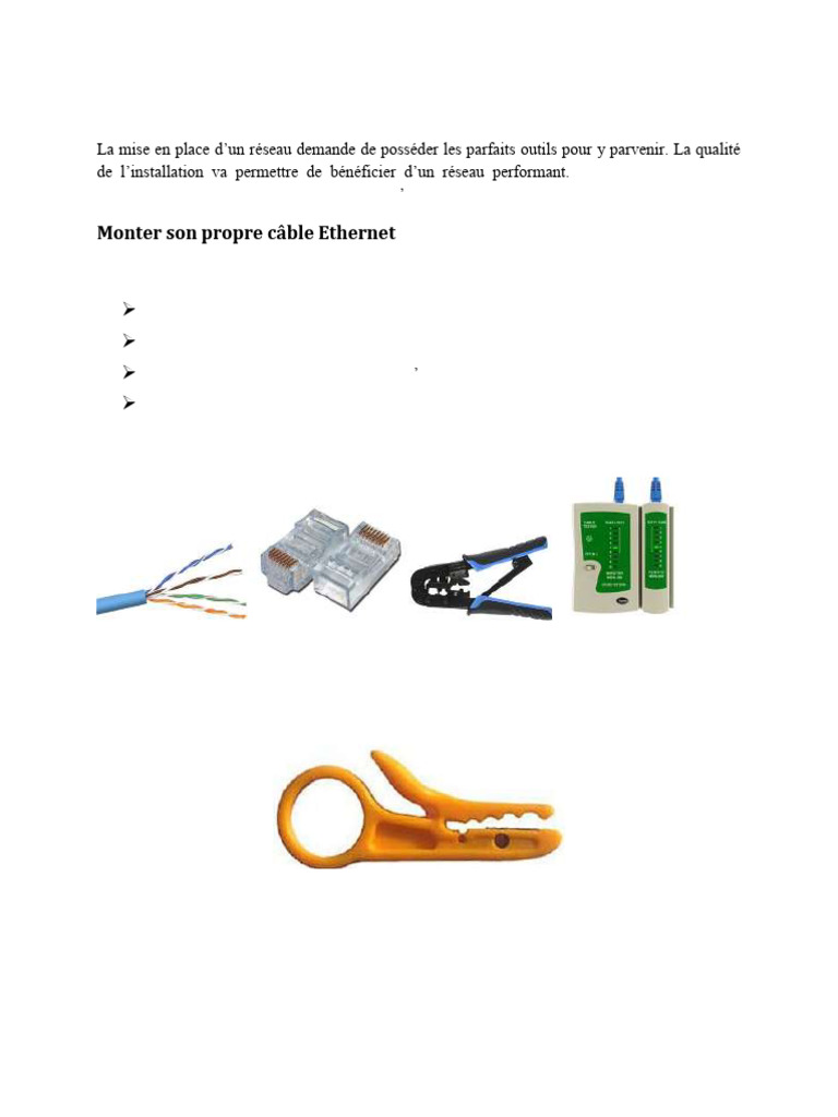 Installation de câbles Ethernet RJ45 | PDF | Protocole sur la couche ...