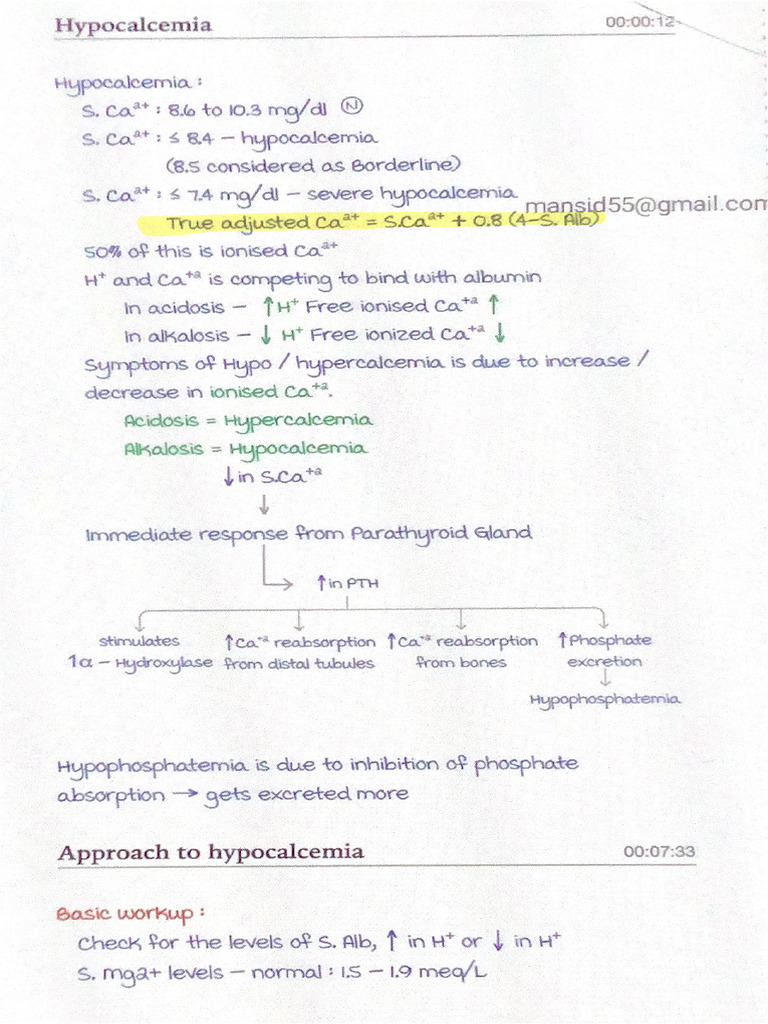 Hypocalcemia | PDF