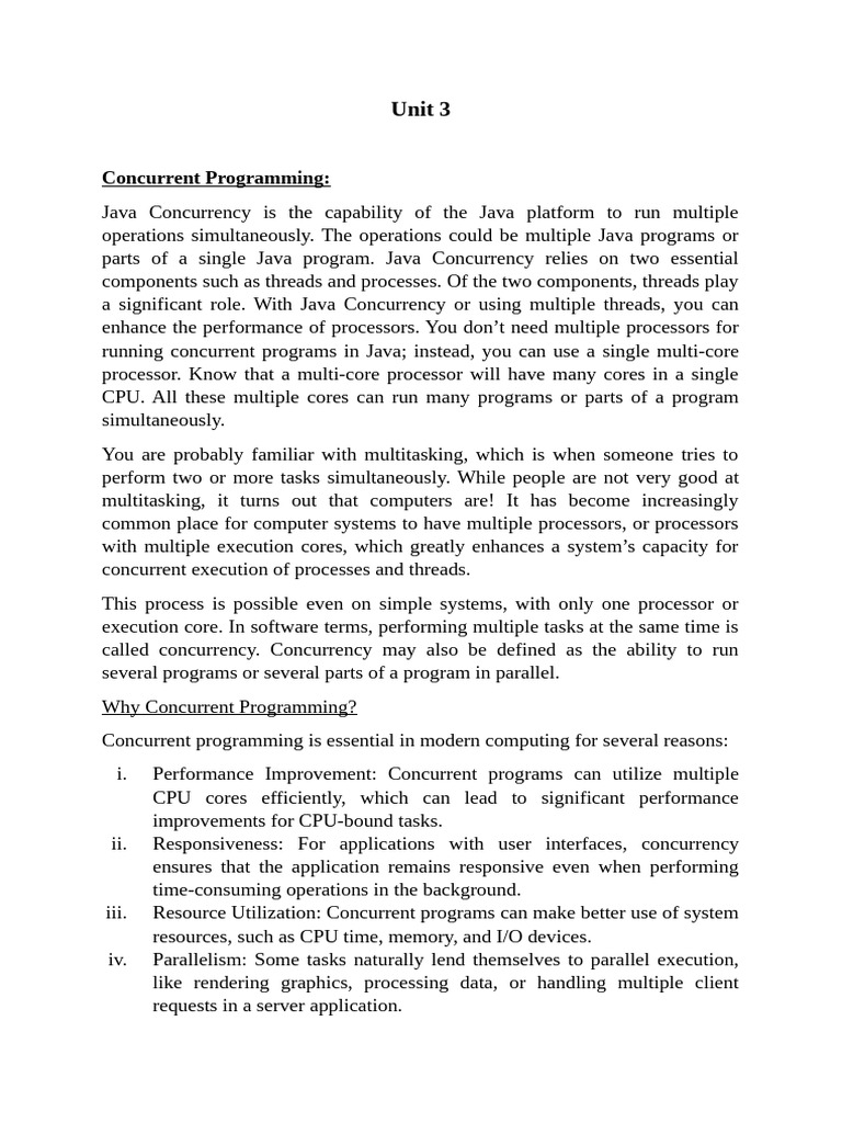 Java Concurrency: Threads & Performance | PDF | Process (Computing ...