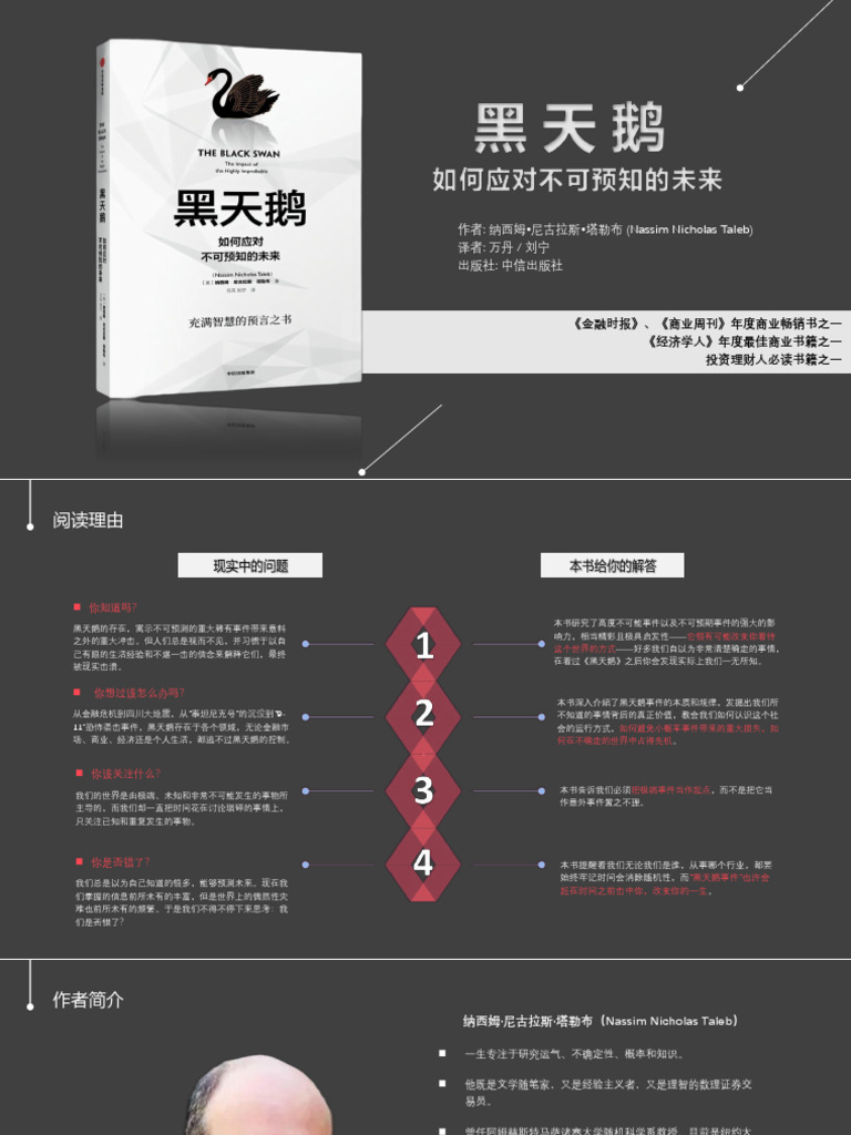 黑天鹅如何应对不可预知的未来》读书笔记| PDF