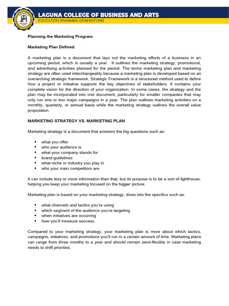 Marketing Plan and Strategy Overview | PDF | Marketing | Brand