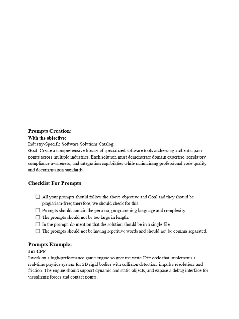 Industry-Specific Software Prompts Guide | PDF | C++ | Debugging