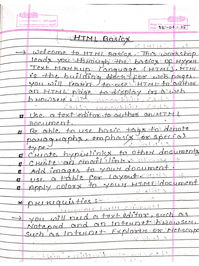 HTML BASICS PDF DOWNLOAD visual data 8